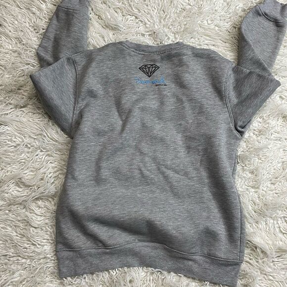 Diamond Supply Co. Gray Graphic Pullover Sweatshirt Size M - Picture 5 of 6